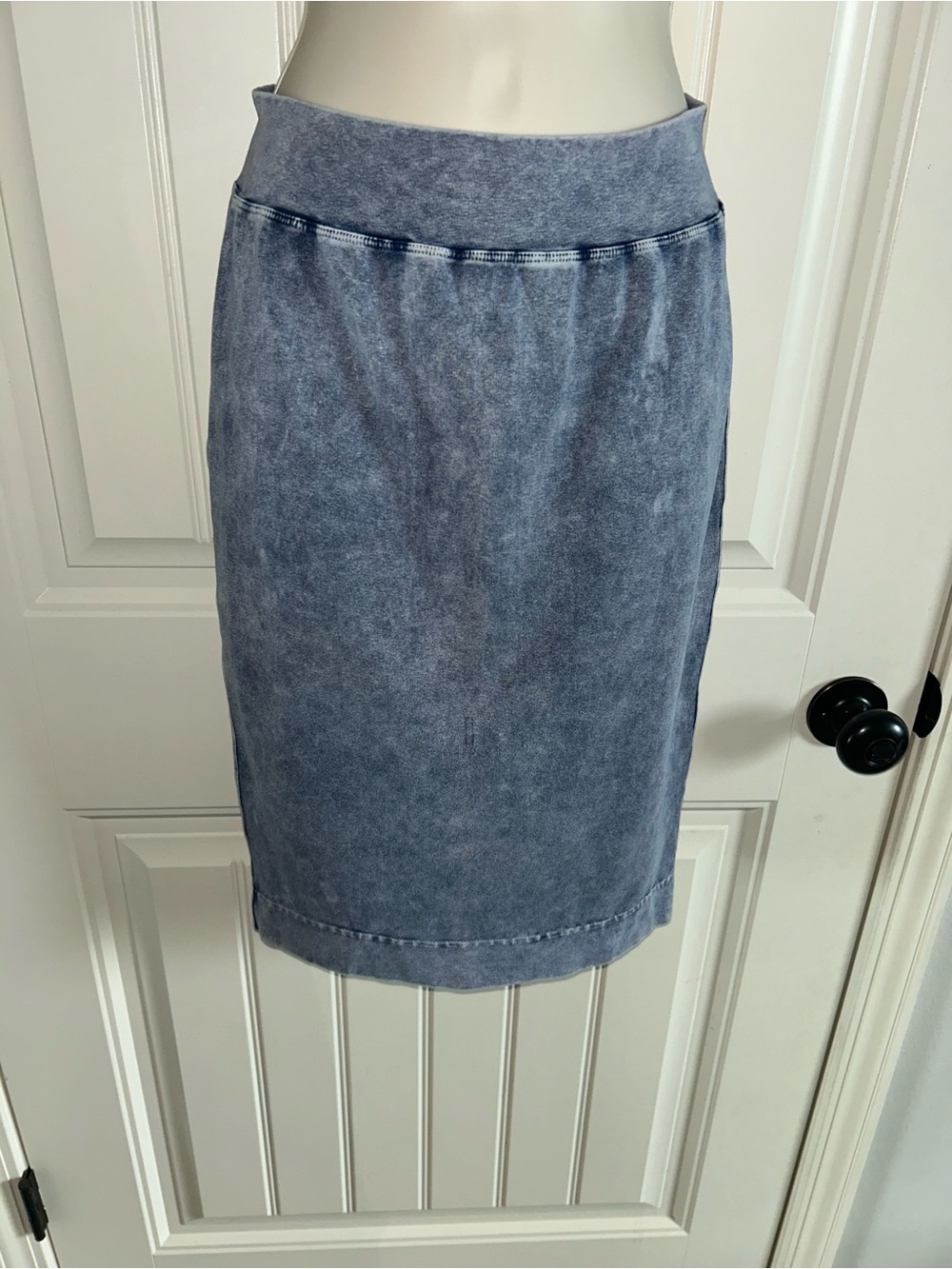 NEW Hard Tail Forever Washed Blue Pencil Skirt - Women Sz XS